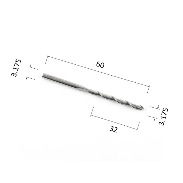 Фото фреза спиральная цилиндрическая двухзаходная по акрилу, дереву, композиту (акп) djtol a2qx3.32 в Москве и Московской области