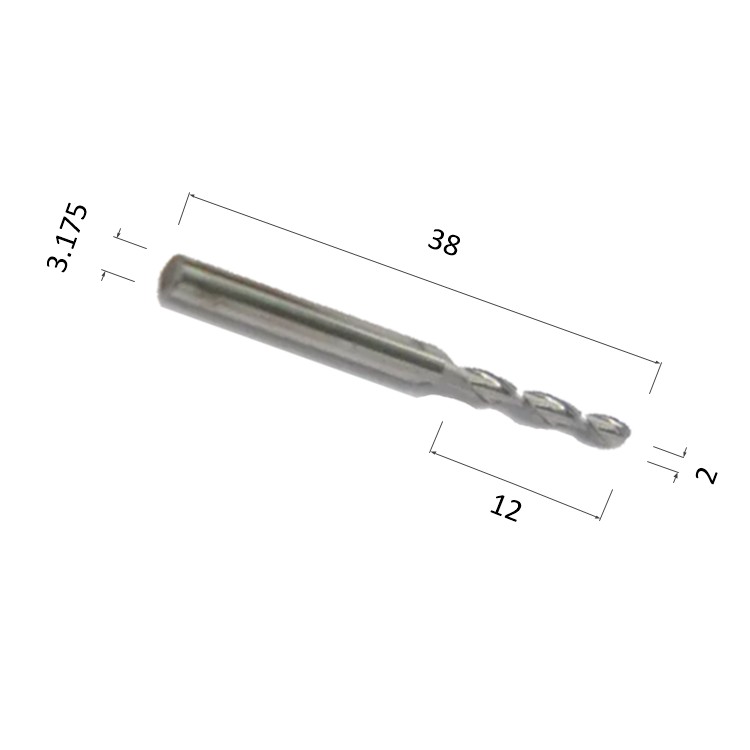 Фото фреза djtol n2qx3.212 спиральная двухзаходная сферическая (по дереву, композиту (акп), пластику) в Москве и Московской области