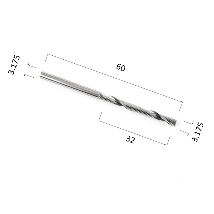 Фото фреза djtol n1lx3.32 спиральная однозаходная стружка вверх (по дереву, композиту (акп), пластику) в Москве и Московской области