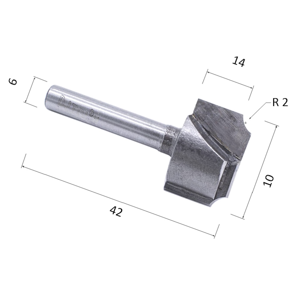 Фото фреза фасонная чашечная цилиндрическая двухзаходная по акрилу, дереву, композиту (акп) djtol nqdb610 в Москве и Московской области