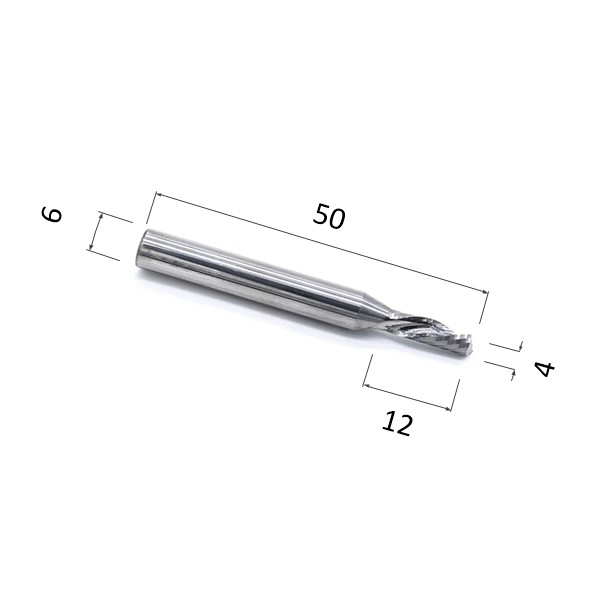 Фото фреза спиральная однозаходная стружка вниз (по дереву, композиту, пластику) djtol n1lxd6412 в Москве и Московской области