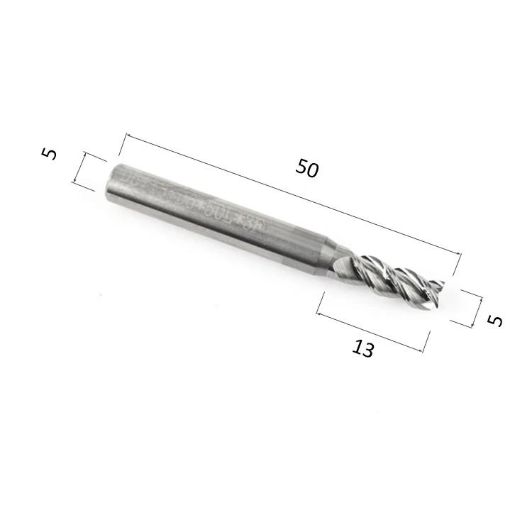 Фото фреза спиральная цилиндрическая трехзаходная по алюминию, композиту (акп), меди djtol al3lx05 в Москве и Московской области