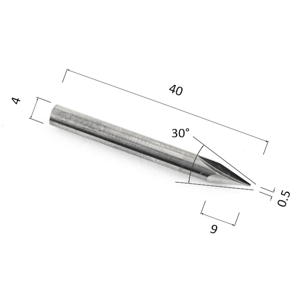 Фото гравер прямой конусный двухзаходный по дереву djtol a2zj4.3005 в Москве и Московской области