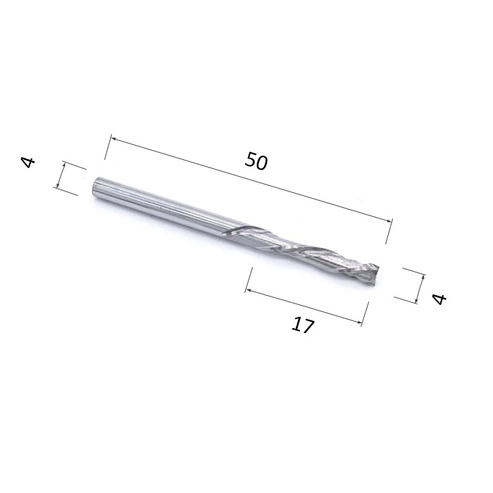 Фото фреза компрессионная спиральная двухзаходная (по дереву, композиту, пластику) djtol a2flx417 в Москве и Московской области