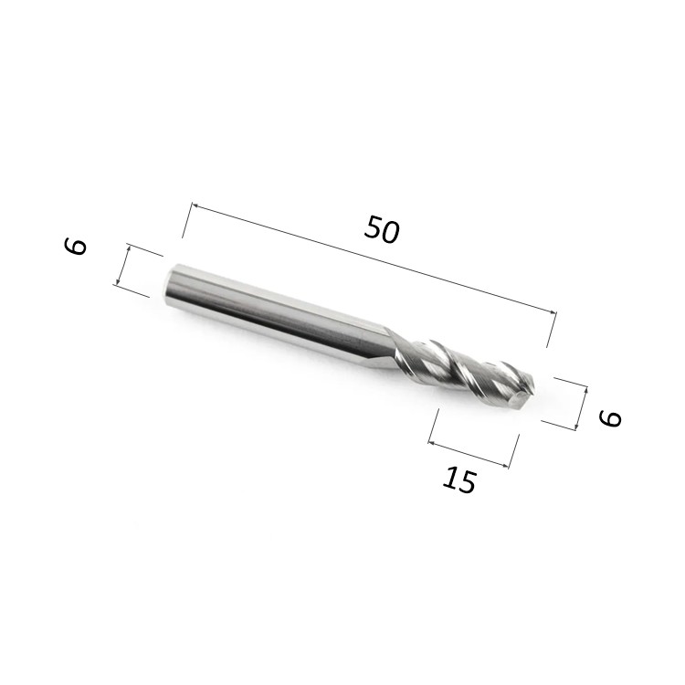 Фото фреза спиральная цилиндрическая двухзаходная по алюминию, композиту (акп), меди djtol al2lx615 в Москве и Московской области