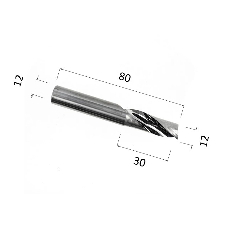 Фото фреза спиральная цилиндрическая однозаходная по алюминию, композиту (акп), меди djtol al1lx1230 в Москве и Московской области
