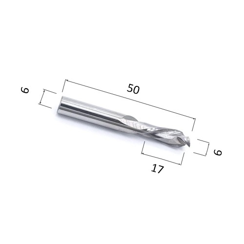 Фото фреза djtol n2flx617 компрессионная спиральная двухзаходная (по дереву, композиту (акп), пластику) в Москве и Московской области