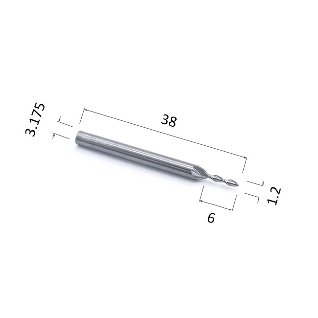 Фото фреза djtol n2qx3.1.206 спиральная двухзаходная сферическая (по дереву, композиту (акп), пластику) в Москве и Московской области