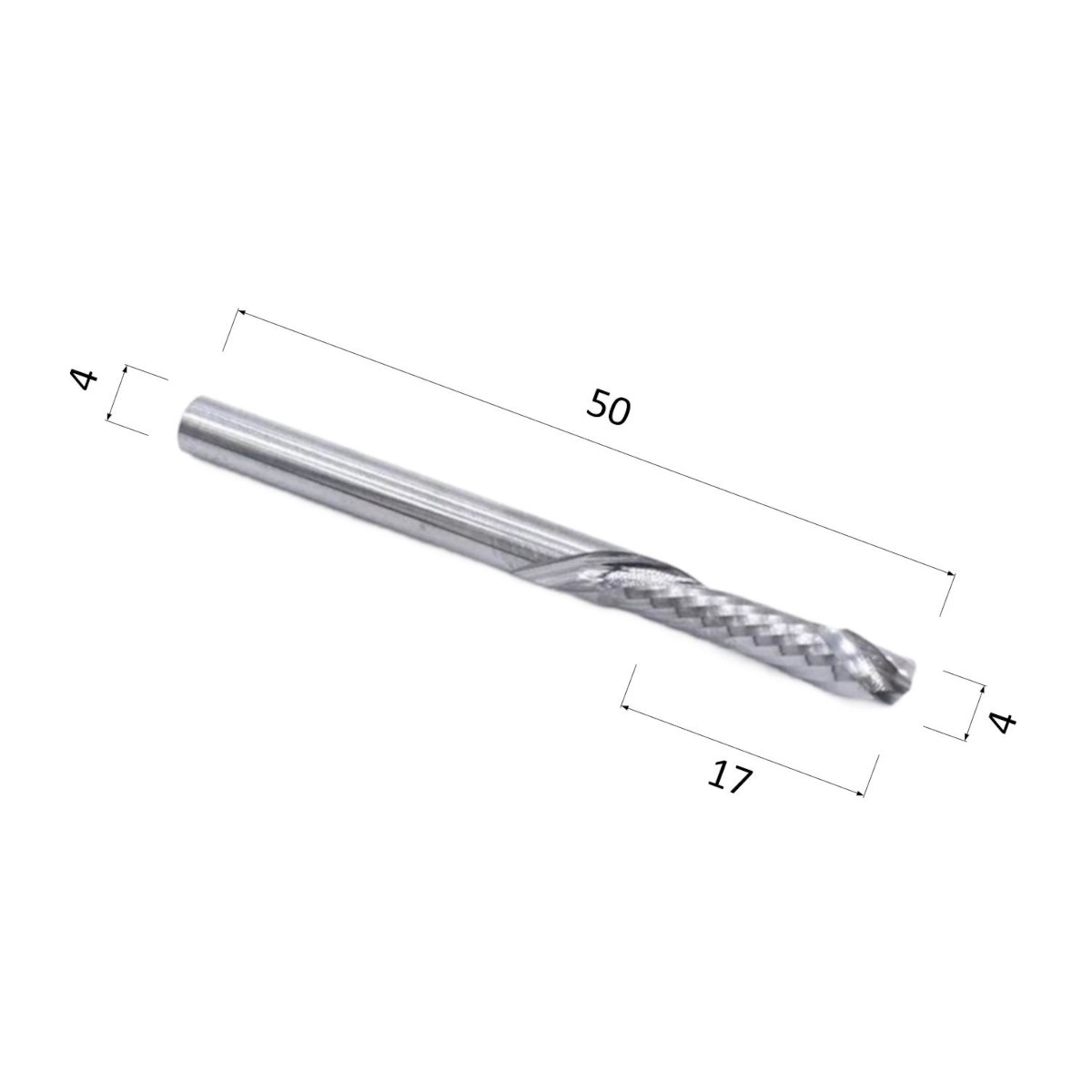 Фото фреза djtol a1flx417 компрессионная спиральная однозаходная (по дереву, композиту (акп), пластику) в Москве и Московской области