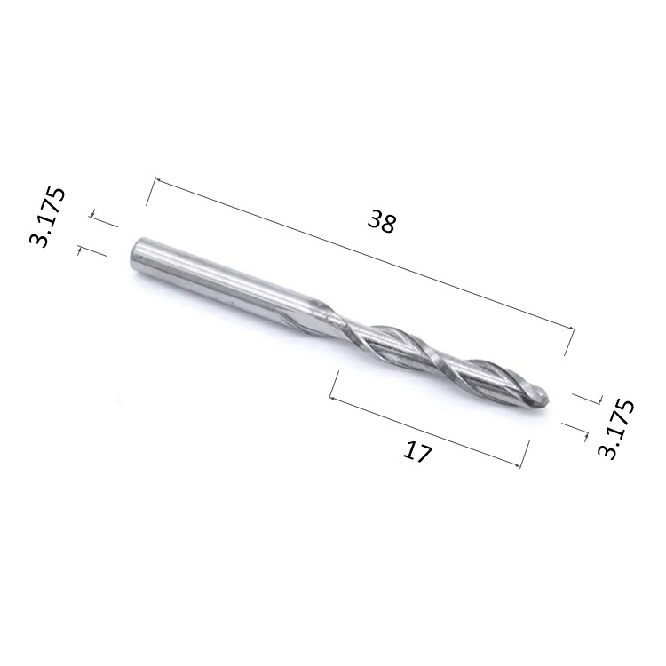 Фото фреза djtol n2qx3.17 спиральная двухзаходная сферическая (по дереву, композиту (акп), пластику) в Москве и Московской области