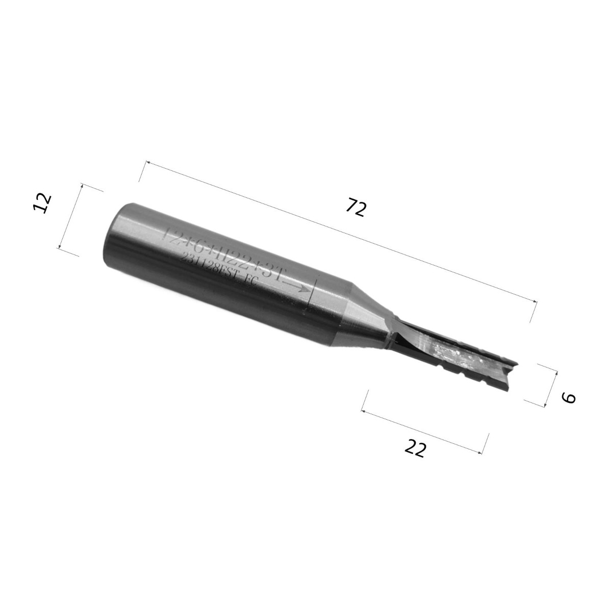 Фото фреза tct со стружколомом прямая цилиндрическая трехзаходная по акрилу, дереву, композиту (акп) djto в Москве и Московской области