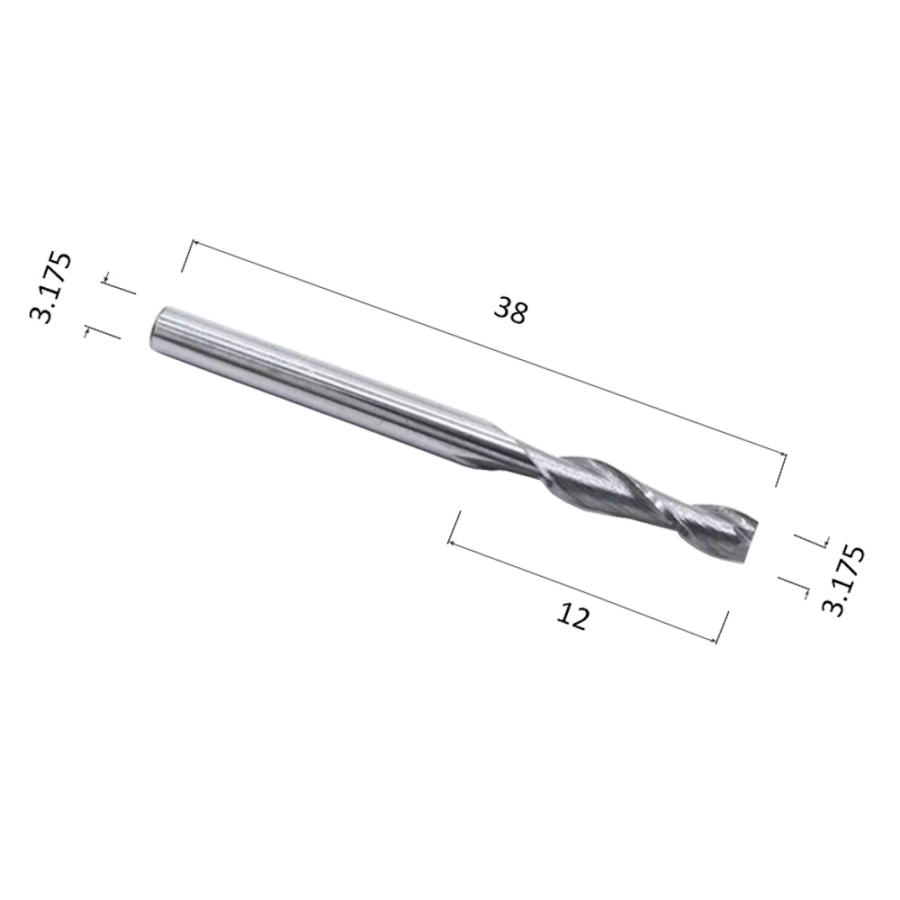 Фото фреза спиральная цилиндрическая двухзаходная по акрилу, дереву, композиту (акп) djtol a2lx3.12 в Москве и Московской области