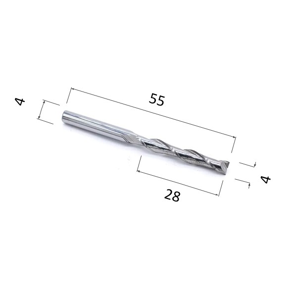 Фото фреза спиральная цилиндрическая двухзаходная по акрилу, дереву, композиту (акп) djtol n2lx428 в Москве и Московской области