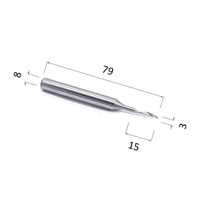 Фото фреза спиральная цилиндрическая однозаходная по алюминию, композиту (акп), меди djtol hssl1lx8315 в Москве и Московской области