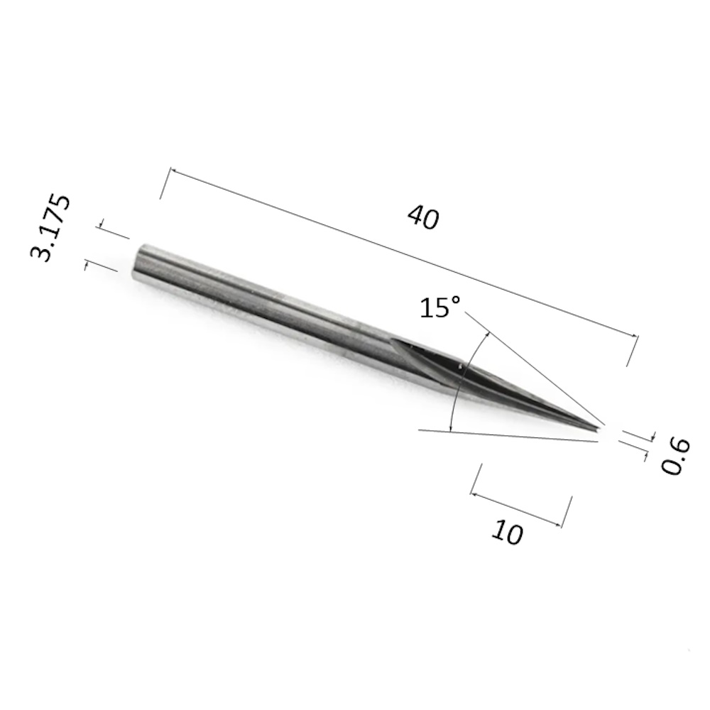 Фото гравер прямой конусный двухзаходный по дереву djtol a2zj3.1506 в Москве и Московской области