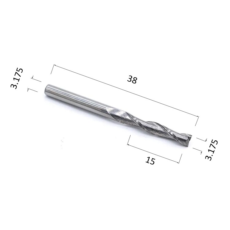 Фото фреза спиральная цилиндрическая двухзаходная по акрилу, дереву, композиту (акп) djtol n2lx3.15 в Москве и Московской области