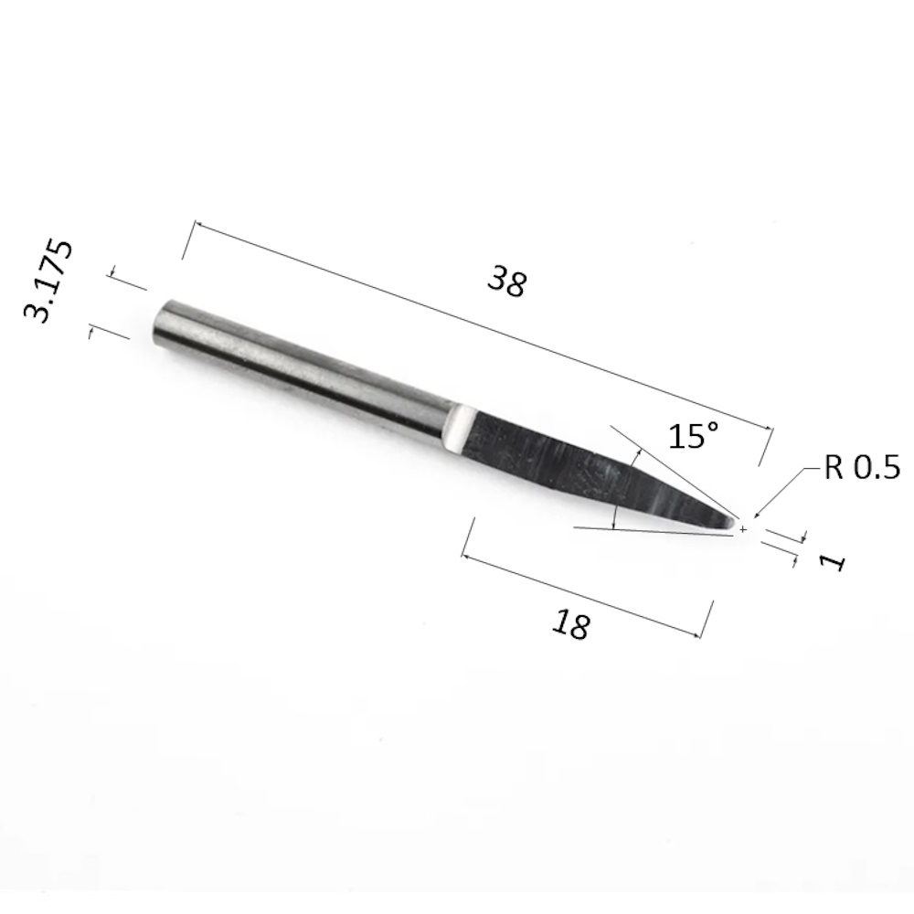 Фото гравер прямой конусный однозаходный по акрилу, дереву, композиту (акп) djtol nydj3.1510 в Москве и Московской области