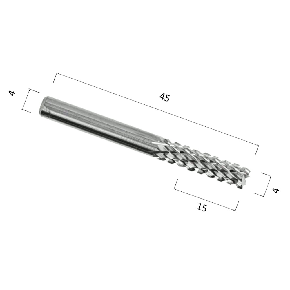 Фото фреза рашпильная прямая цилиндрическая многокромочная по акрилу, дереву, композ (акп) djtol nst415 в Москве и Московской области