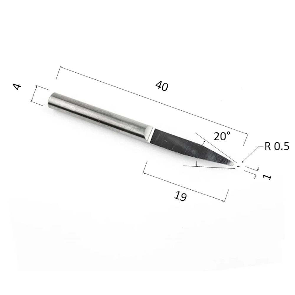 Фото гравер прямой конусный однозаходный по акрилу, дереву, композиту (акп) djtol nydj4.2010 в Москве и Московской области