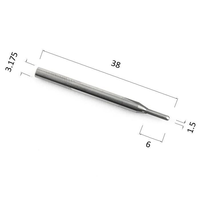 Фото фреза прямая цилиндрическая двухзаходная по акрилу, дереву, композиту (акп) djtol a2zqx3.1.506 в Москве и Московской области