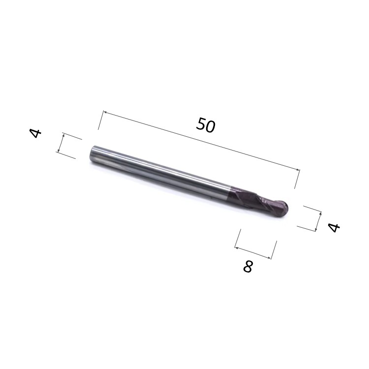 Фото фреза djtol as2qx04 спиральная двухзаходная сферическая с покрытием altin (по стали, цветным металла в Москве и Московской области
