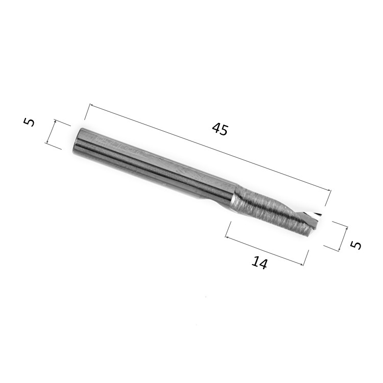 Фото фреза спиральная цилиндрическая однозаходная по алюминию, композиту (акп), меди djtol al1lx5.14 в Москве и Московской области