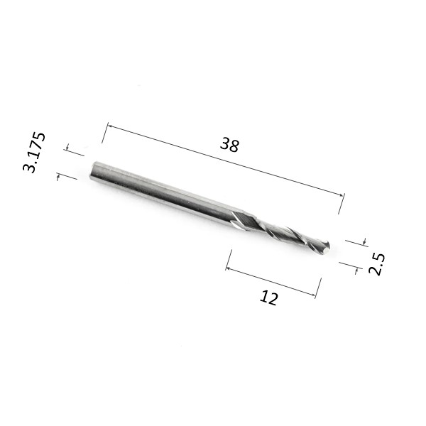 Фото фреза спиральная цилиндрическая двухзаходная по акрилу, дереву, композиту (акп) djtol a2qx3.2.512 в Москве и Московской области