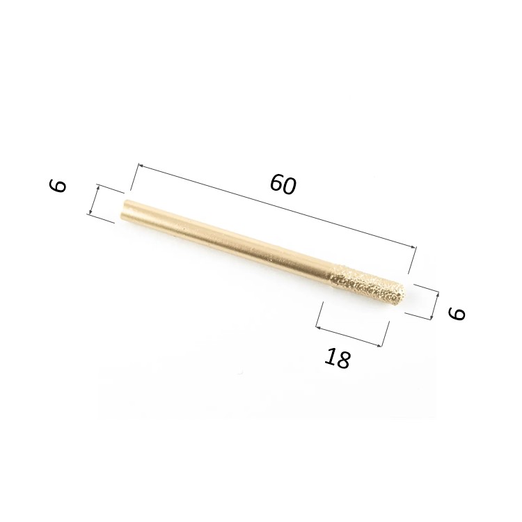 Фото фреза алмазная прямая цилиндрическая многокромочная по камню, мрамору, стеклу djtol dmqx0618 в Москве и Московской области