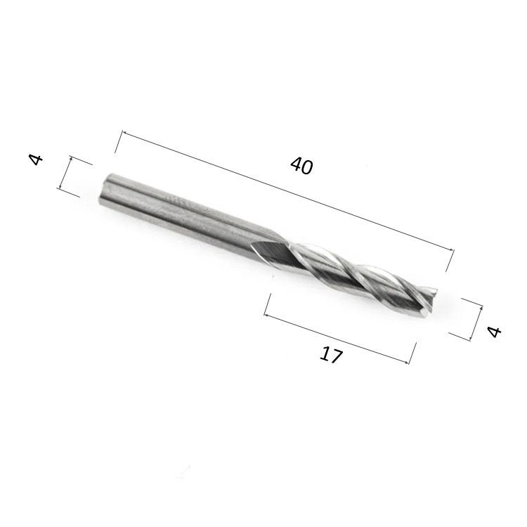 Фото фреза прямая спиральная трехзаходная по акрилу, дереву, композиту (акп) djtol n3lx4.17 в Москве и Московской области