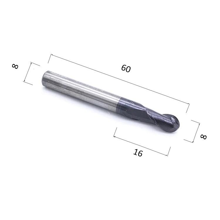 Фото фреза спиральная цилиндрическая двухзаходная по стали, алюминию, твердому дереву djtol as2qx08 в Москве и Московской области