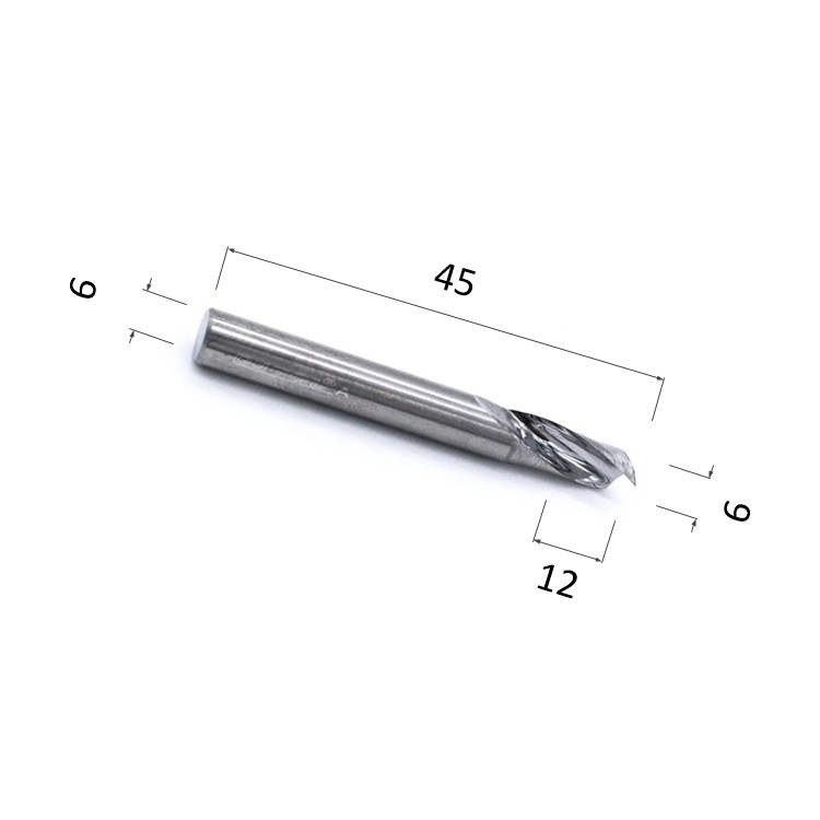 Фото фреза djtol acl1lx6.12 cпиральная однозаходная (по алюминию) в Москве и Московской области