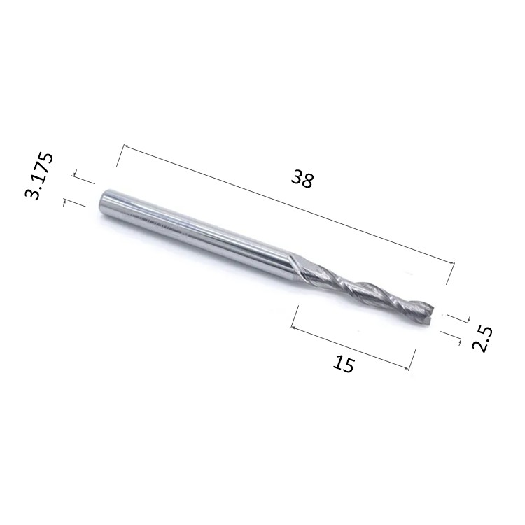 Фото фреза спиральная цилиндрическая двухзаходная по акрилу, дереву, композиту (акп) djtol n2lx3.2.515 в Москве и Московской области