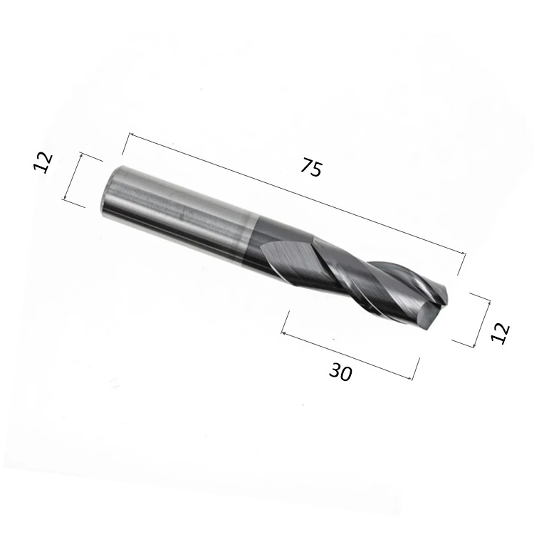 Фото фреза спиральная цилиндрическая двухзаходная по стали, алюминию, твердому дереву djtol as2lx12 в Москве и Московской области