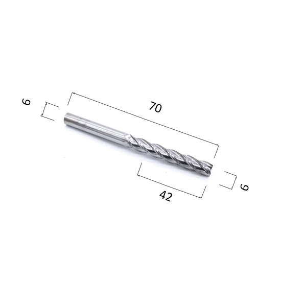 Фото фреза djtol n4lx642 спиральная четырехзаходная стружка вверх (по дереву, композиту (акп), пластику) в Москве и Московской области