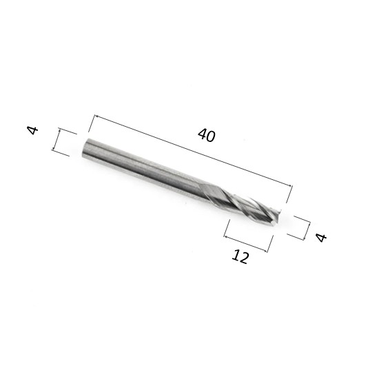 Фото фреза прямая спиральная трехзаходная по акрилу, дереву, композиту (акп) djtol n3lx4.12 в Москве и Московской области