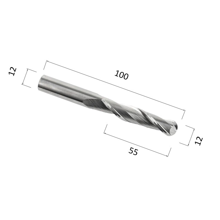 Фото фреза спиральная цилиндрическая двухзаходная по акрилу, дереву, композиту (акп) djtol n2qx1255 в Москве и Московской области
