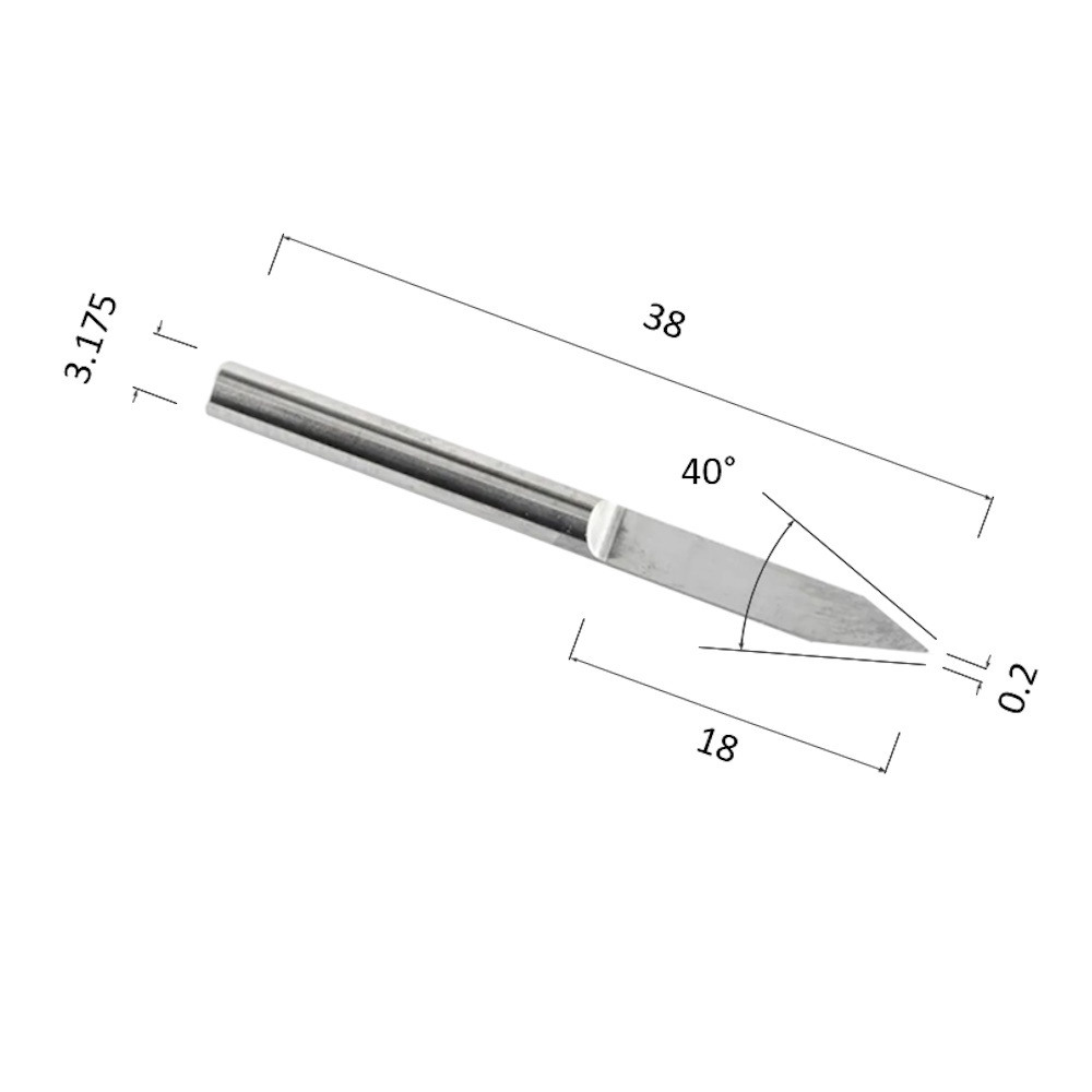 Фото гравер прямой конусный однозаходный по акрилу, дереву, композиту (акп) djtol aj3.4002 в Москве и Московской области