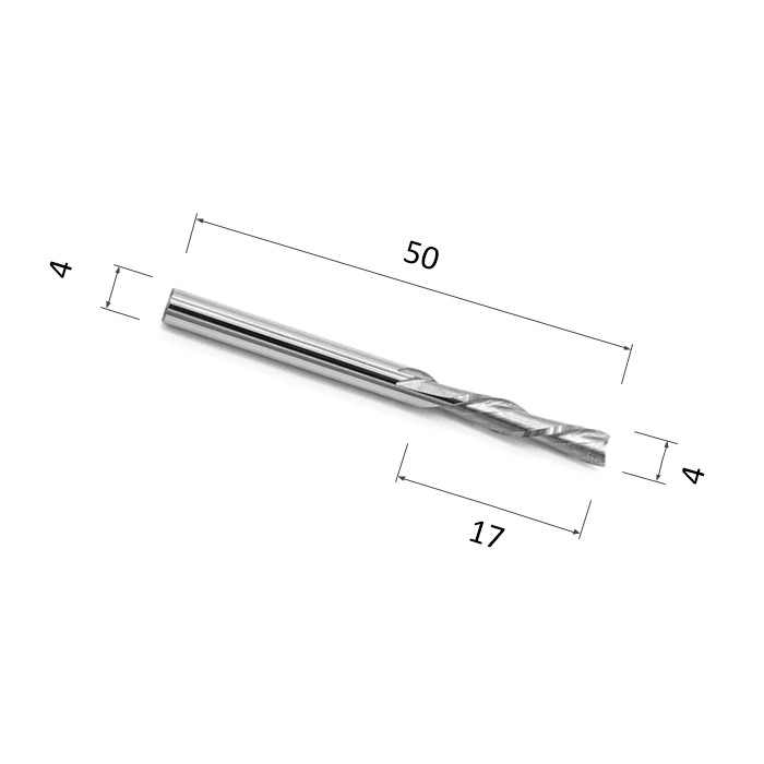 Фото фреза спиральная двухзаходная стружка вниз (по дереву, композиту, пластику) djtol a2lxd417 в Москве и Московской области