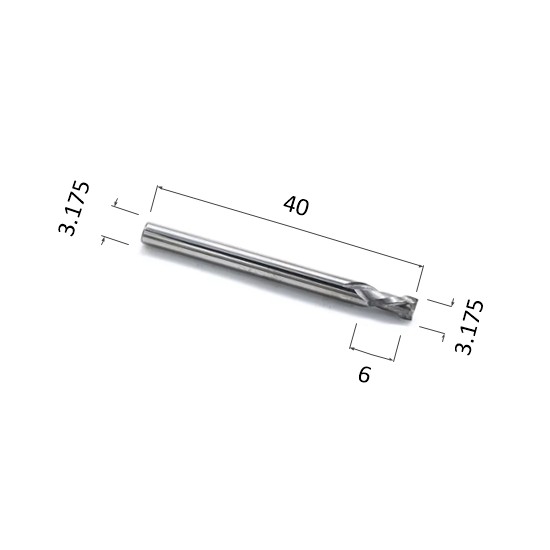 Фото фреза djtol n2flx3.06 компрессионная спиральная двухзаходная (по дереву, композиту (акп), пластику) в Москве и Московской области
