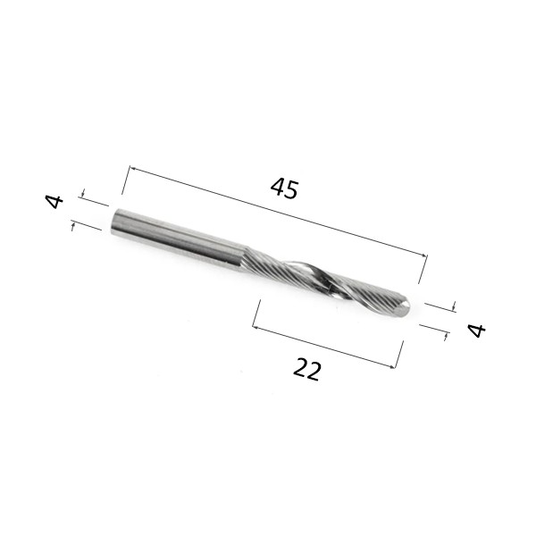 Фото фреза спиральная цилиндрическая однозаходная по акрилу, дереву, композиту (акп) djtol n1lqx422 в Москве и Московской области