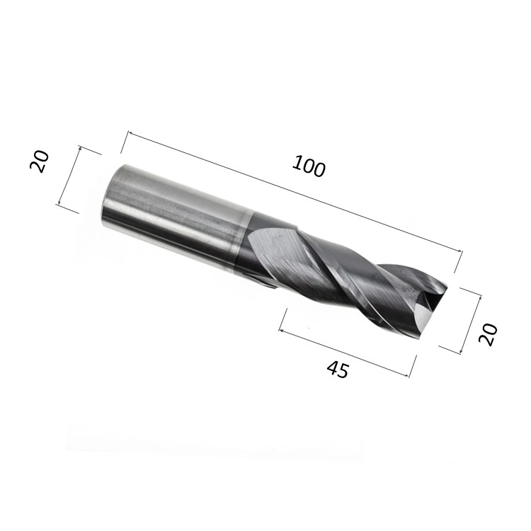 Фото фреза спиральная цилиндрическая двухзаходная по стали, алюминию, твердому дереву djtol as2lx20 в Москве и Московской области