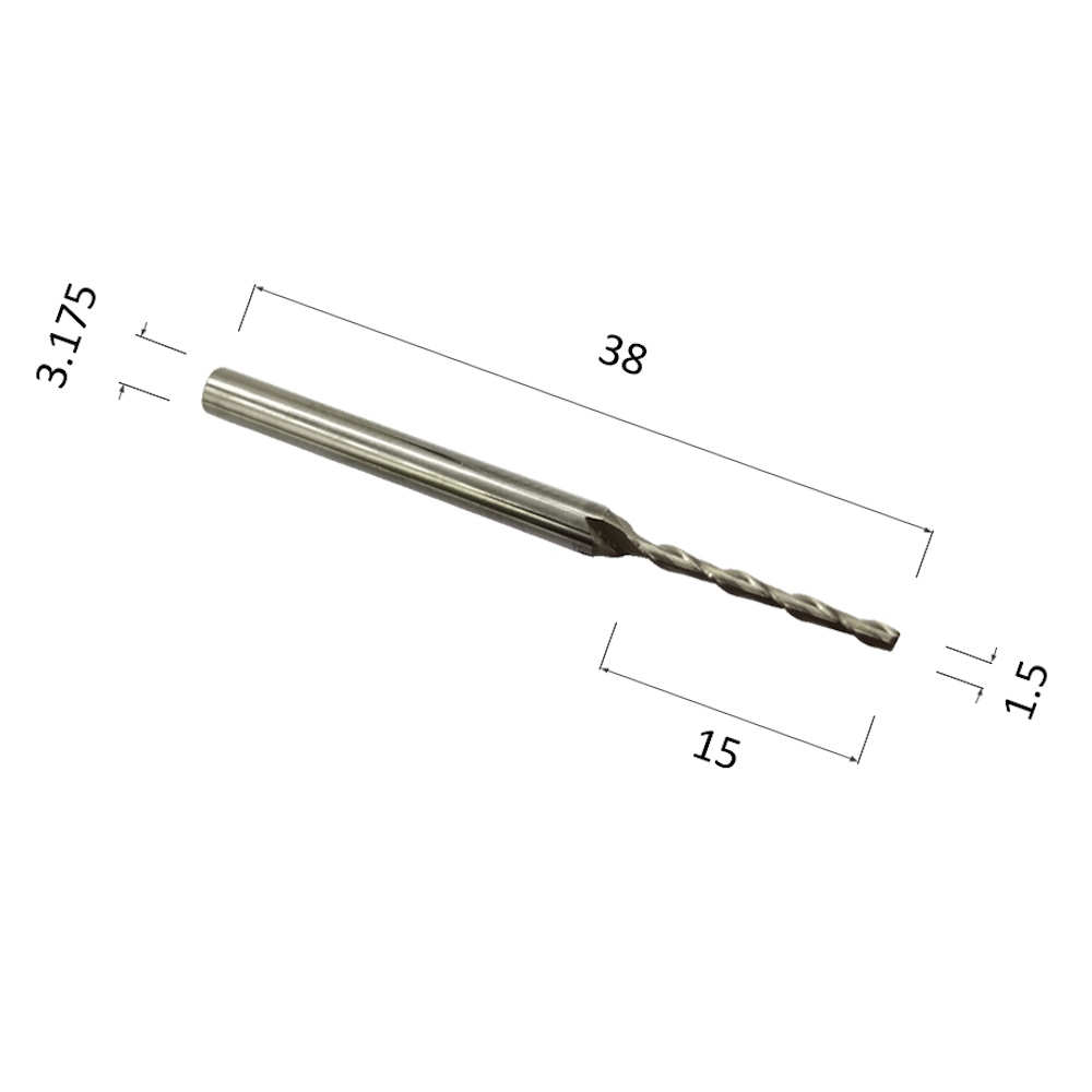 Фото фреза djtol n2lx3.1.515 спиральная двухзаходная стружка вверх (по дереву, композиту (акп), пластику) в Москве и Московской области