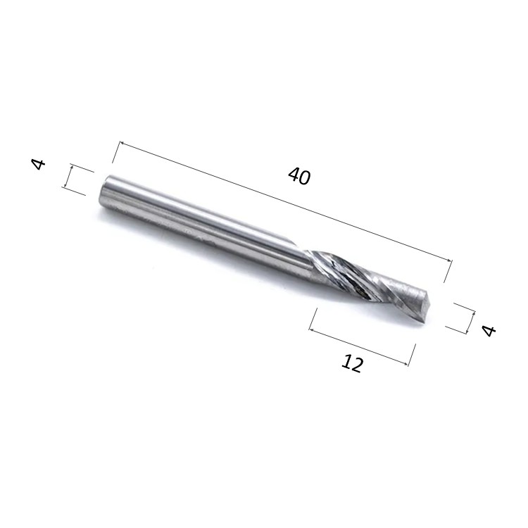 Фото фреза спиральная цилиндрическая однозаходная по алюминию, композиту (акп), меди djtol acl1lx412 в Москве и Московской области