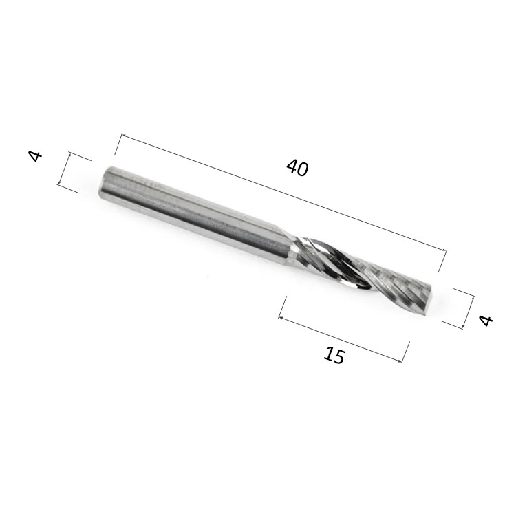 Фото фреза djtol n1lx415 спиральная однозаходная стружка вверх (по дереву, композиту (акп), пластику) в Москве и Московской области