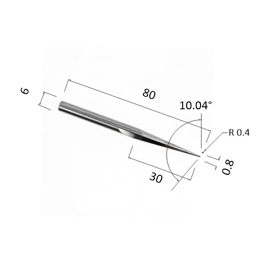 Фото фреза прямая конусная двухзаходная по акрилу, дереву, композиту (акп) djtol n2zxjq6300880 в Москве и Московской области