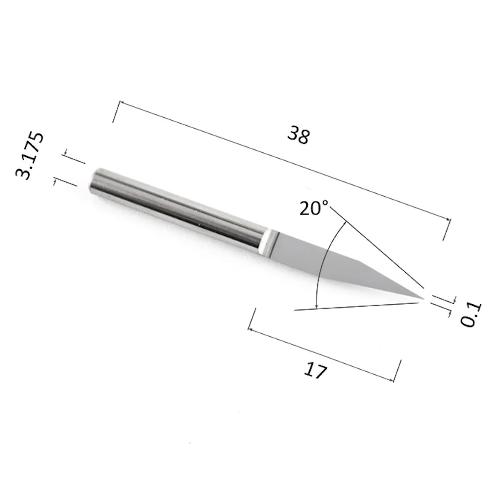 Фото гравер прямой конусный однозаходный по акрилу, дереву, композиту (акп) djtol aaj3.2001 в Москве и Московской области