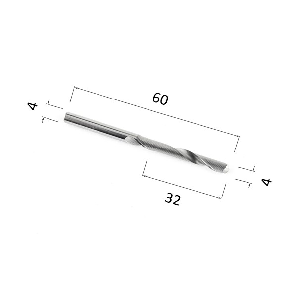 Фото фреза спиральная цилиндрическая однозаходная по акрилу, дереву, композиту (акп) djtol n1lqx432 в Москве и Московской области