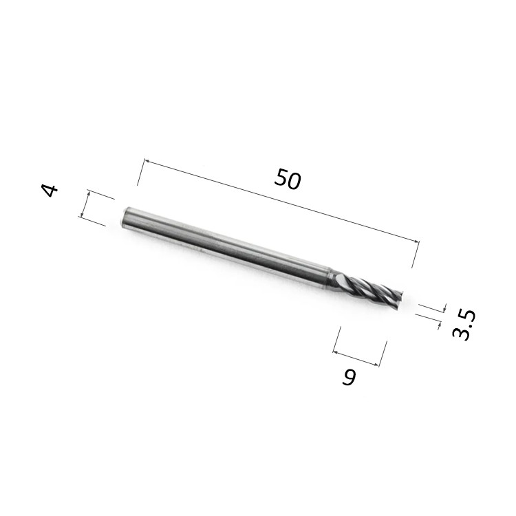 Фото фреза спиральная цилиндрическая четырехзаходная по стали, алюминию, твердому дереву djtol as4lx035 в Москве и Московской области