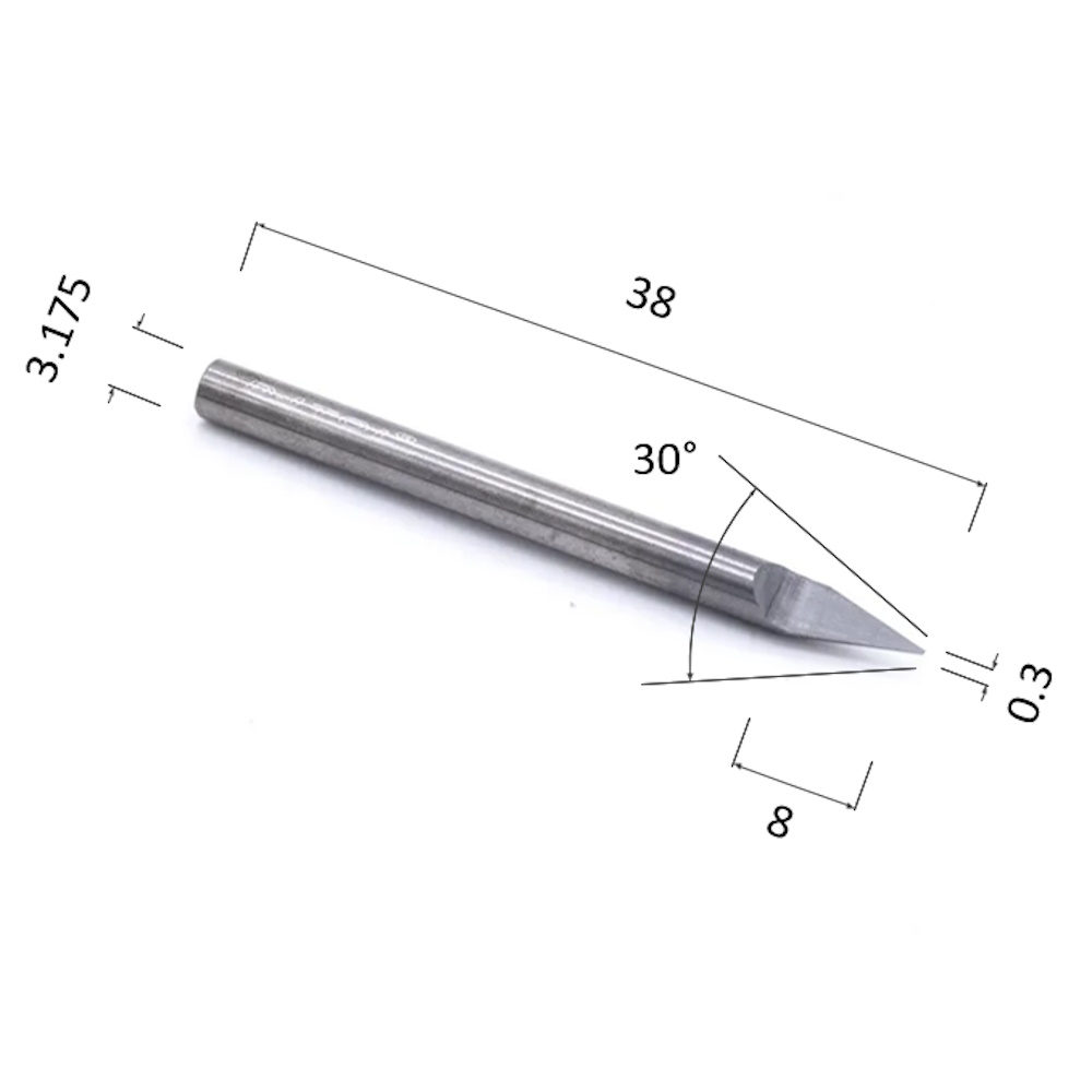 Фото гравер прямой конусный однозаходный по стали, алюминию, твердому дереву djtol aajs3.3003 в Москве и Московской области