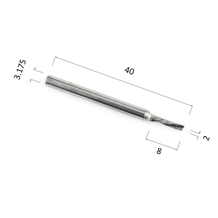Фото фреза спиральная однозаходная стружка вниз (по дереву, композиту, пластику) djtol n1lxd3.208 в Москве и Московской области